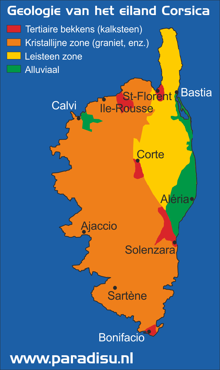 Geologie van het eiland Corsica